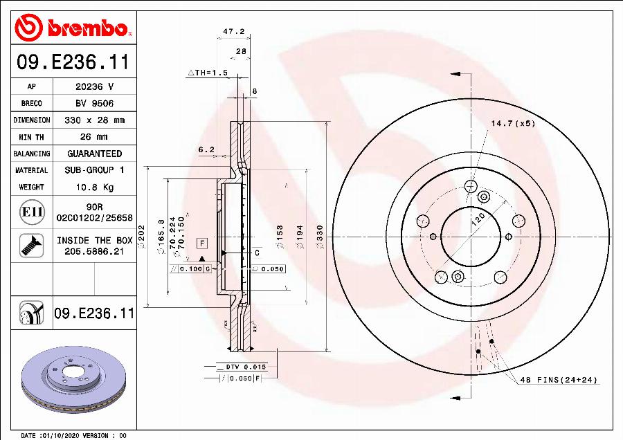 Breco BV 9506 - Гальмівний диск autozip.com.ua