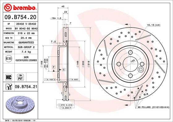 Breco BV 9042 - Гальмівний диск autozip.com.ua