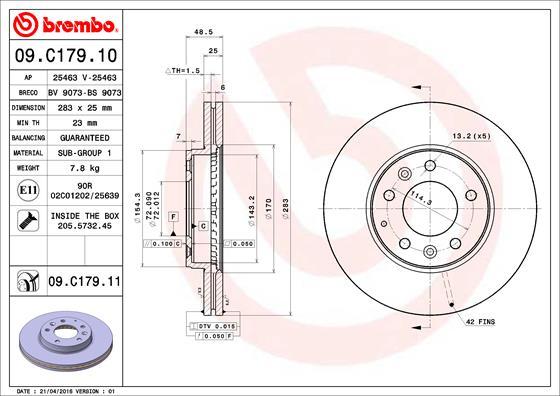 Breco BV 9073 - Гальмівний диск autozip.com.ua