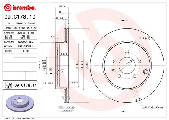 Breco BV 9102 - Гальмівний диск autozip.com.ua