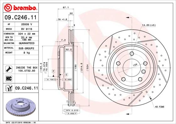 Breco BV 9118 - Гальмівний диск autozip.com.ua