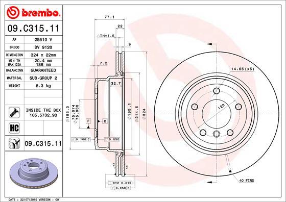 Breco BV 9120 - Гальмівний диск autozip.com.ua