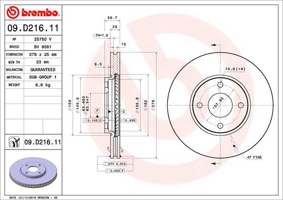 Breco BV 9361 - Гальмівний диск autozip.com.ua