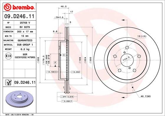 Breco BV 9379 - Гальмівний диск autozip.com.ua