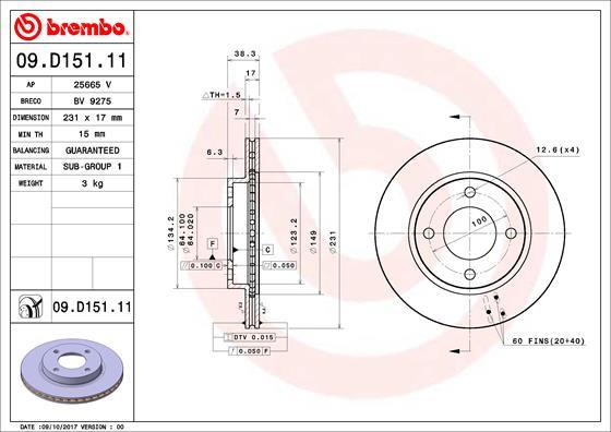 Breco BV 9275 - Гальмівний диск autozip.com.ua