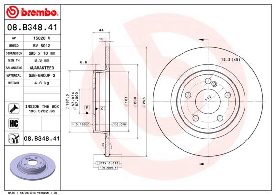 Breco BV 6012 - Гальмівний диск autozip.com.ua