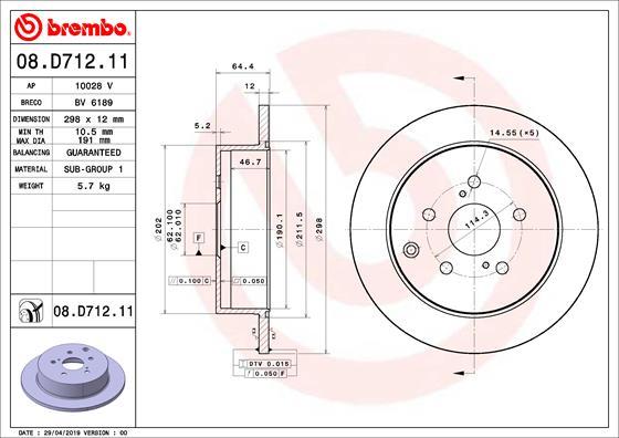 Breco BV 6189 - Гальмівний диск autozip.com.ua