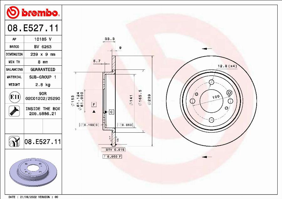 Breco BV 9630 - Гальмівний диск autozip.com.ua