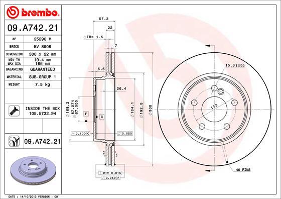 Breco BV 8906 - Гальмівний диск autozip.com.ua