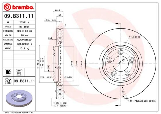 Breco BV 8921 - Гальмівний диск autozip.com.ua