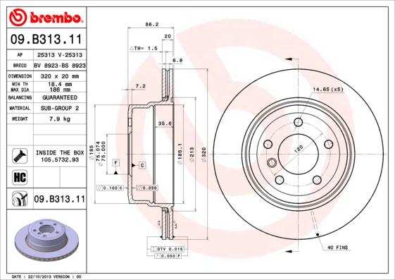 Breco BV 8923 - Гальмівний диск autozip.com.ua