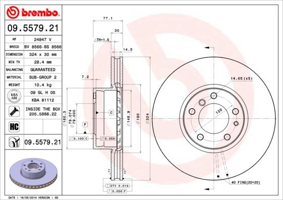 Breco BV 8566 - Гальмівний диск autozip.com.ua