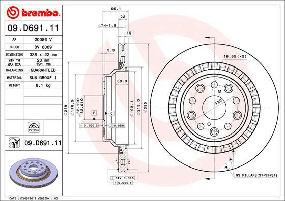 Breco BV 8009 - Гальмівний диск autozip.com.ua