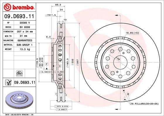 Breco BV 8008 - Гальмівний диск autozip.com.ua