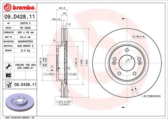 Breco BV 8002 - Гальмівний диск autozip.com.ua