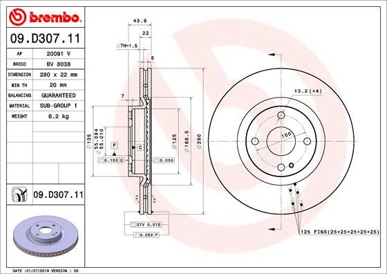 Breco BV 8038 - Гальмівний диск autozip.com.ua