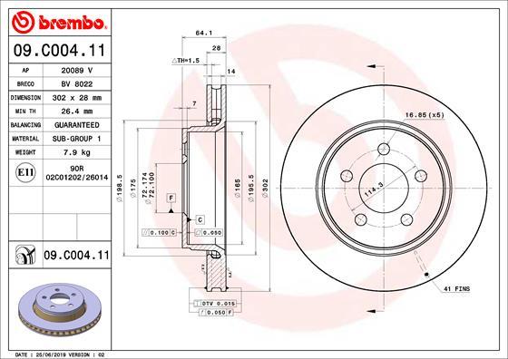 Breco BV 8022 - Гальмівний диск autozip.com.ua