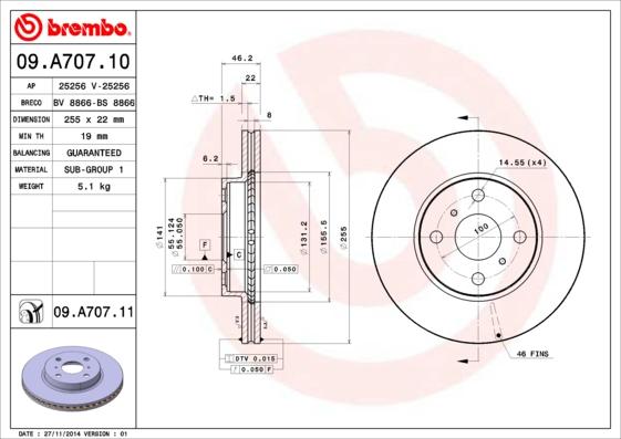 Breco BV 8866 - Гальмівний диск autozip.com.ua