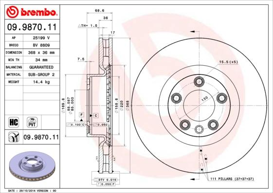 Breco BV 8809 - Гальмівний диск autozip.com.ua