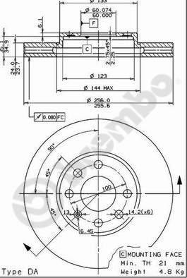 Breco BV 8324 - Гальмівний диск autozip.com.ua