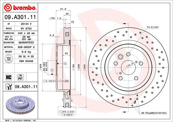 Breco BV 8753 - Гальмівний диск autozip.com.ua