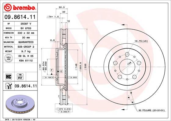 Breco BV 8703 - Гальмівний диск autozip.com.ua