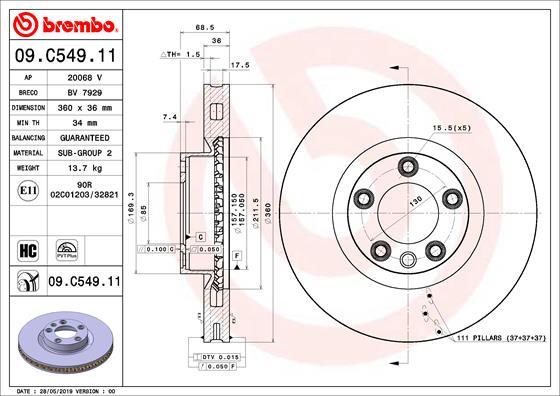 Breco BV 7929 - Гальмівний диск autozip.com.ua