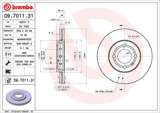 Breco BV 7852 - Гальмівний диск autozip.com.ua