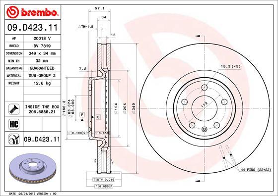 Breco BV 7819 - Гальмівний диск autozip.com.ua