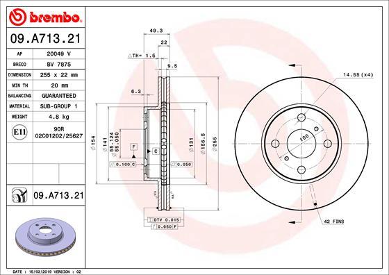 Breco BV 7875 - Гальмівний диск autozip.com.ua