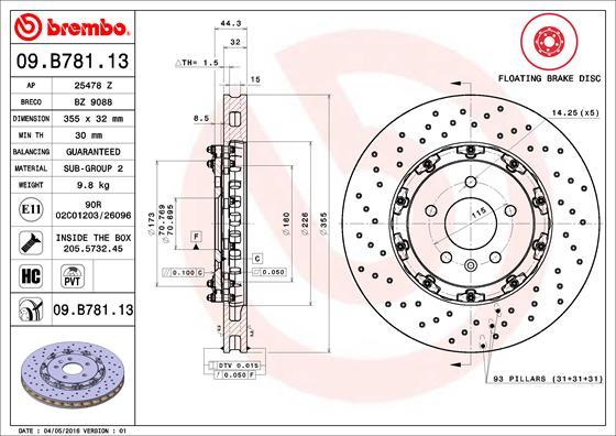 Breco BZ 9088 - Гальмівний диск autozip.com.ua