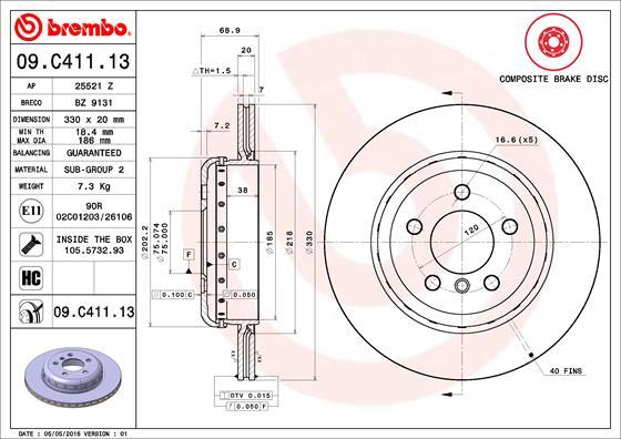 Breco BZ 9131 - Гальмівний диск autozip.com.ua