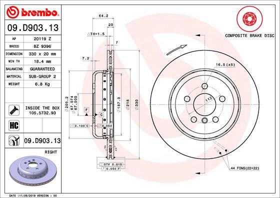 Breco BZ 9396 - Гальмівний диск autozip.com.ua