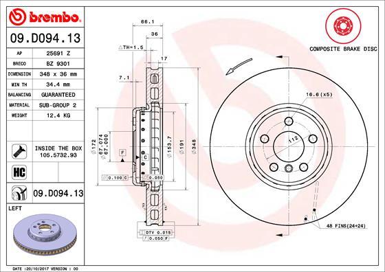 Breco BZ 9301 - Гальмівний диск autozip.com.ua