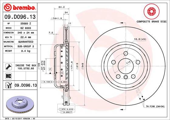 Breco BZ 9303 - Гальмівний диск autozip.com.ua