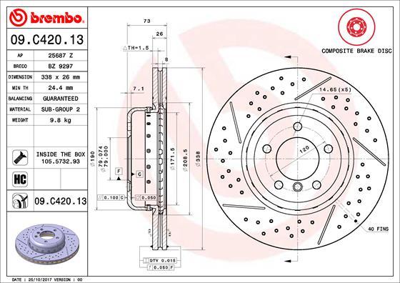 Breco BZ 9297 - Гальмівний диск autozip.com.ua