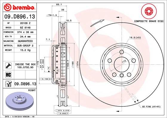 Breco BZ 8148 - Гальмівний диск autozip.com.ua