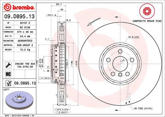 Breco BZ 8139 - Гальмівний диск autozip.com.ua