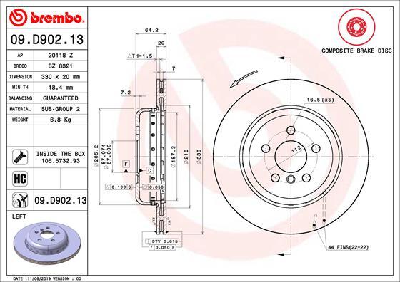 Breco BZ 8321 - Гальмівний диск autozip.com.ua