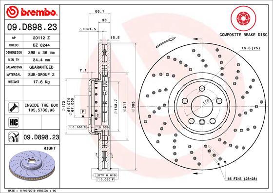 Breco BZ 8244 - Гальмівний диск autozip.com.ua