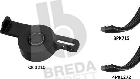 Breda Lorett KCA0045 - Поликлиновий ремінний комплект autozip.com.ua