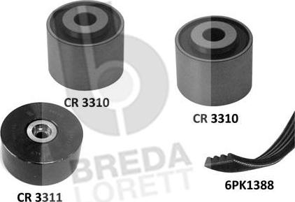 Breda Lorett KCA0015 - Поликлиновий ремінний комплект autozip.com.ua