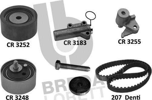 Breda Lorett KCD0670 - Комплект ременя ГРМ autozip.com.ua