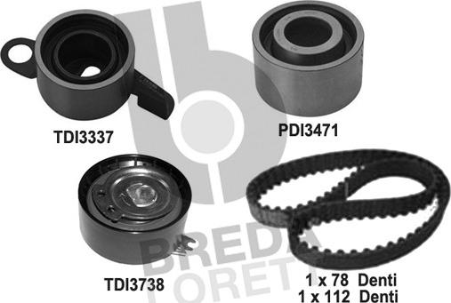 Breda Lorett KCD0743 - Комплект ременя ГРМ autozip.com.ua