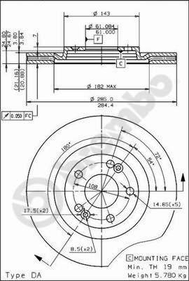 Brembo 09.4626.10 - Гальмівний диск autozip.com.ua