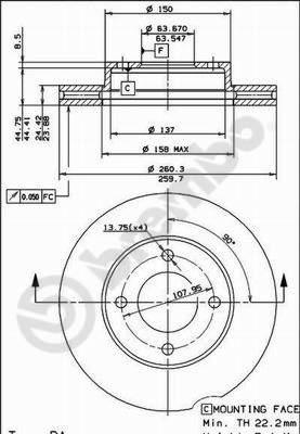 Brembo 09.4866.30 - Гальмівний диск autozip.com.ua