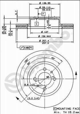 Brembo 09.4768.10 - Гальмівний диск autozip.com.ua