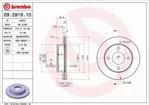 Alpha Brakes HTP-NS-050 - Гальмівний диск autozip.com.ua