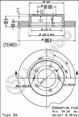 Brembo 09.5932.10 - Гальмівний диск autozip.com.ua