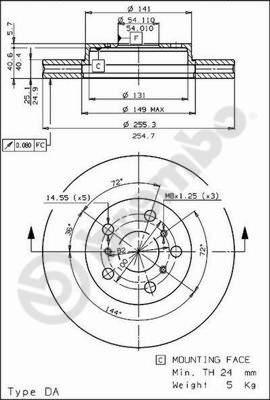 Brembo 09.5712.10 - Гальмівний диск autozip.com.ua